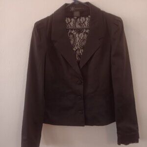 Kardashian Kollection Black Lace Detail Blazer- Size Large